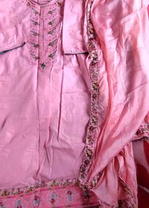 Pink Embroidered Kurta Set