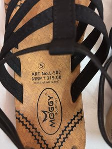 Stylish black strappy sandals