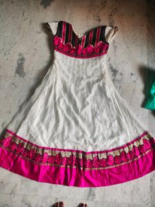 White A-line Kurta With Pants 💕