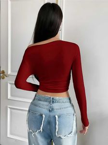 Trendy Asymmetric Crop Top