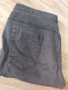 Black Cotton Jeans Pant