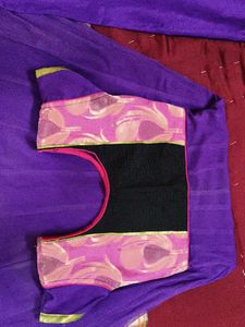 Purple Anarkali Kurta Set
