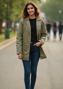 Olive Green Quilted Jacket