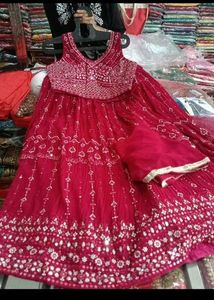 Gorgeous Red Lehenga Choli Set