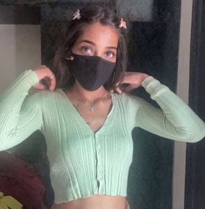 Mint Green Cropped Cardigan