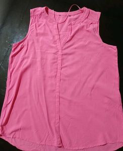 Summer Pink Half Shirt For Women