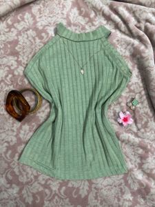 Sage Green Ribbed Top