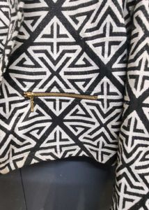 Front open Patterned Blazer Jacket