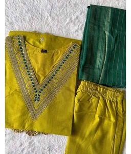 Elegant Yellow Kurta Pant Set