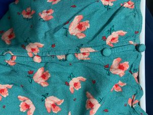 Printed Peplum Crop Top