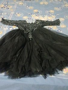 Beautiful Gown Frock With Purse