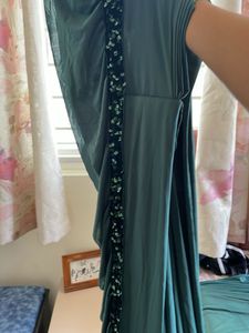 Green Readymade Saree