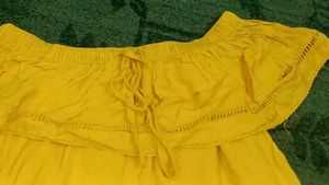 Yellow Off-Shoulder Top