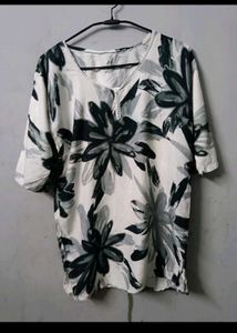Floral Print Short Kurti
