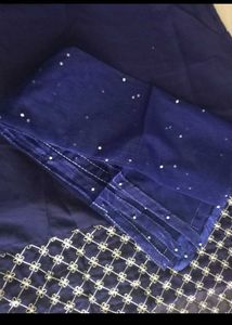 New Nevy Blue A Line Kurti &amp; Duppata