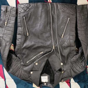 Black Leather Biker Jacket