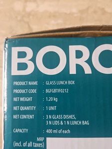 Borosil Glass Lunch Box (Set of 3)