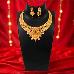 Gold-Plated Necklace & Earring Set