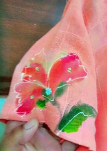 Gorgeous Hand Painted Prach Color 3 Piece Suit Se