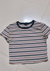 Stylish Striped Crop Top