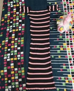 Striped Bodycon Midi Dress