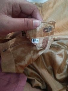 Gold Patterned Waistcoat Set With Pant And Kurta