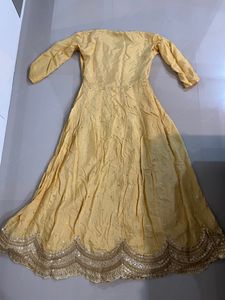 Party Wear Yellow Kurta Set