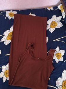 Brown Sleeveless Body mini dreas