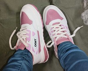 Pink & White Sneakers
