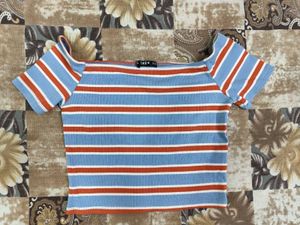 Shein Striped Crop Top