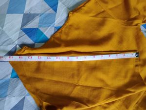 Libas Mustard Yellow A-Line Cotton Dress