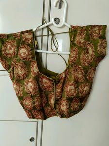 Green Stitched Saree Blouse