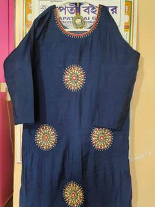 Beautiful 🤩 Navey Blue 💙 colour Kurti 💙💙