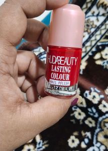 Huda Beauty Nail Polish Set.Colour Red (12 Pieces)