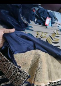 Blue Leghga Semi Stitched