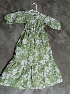 Floral Green Dress