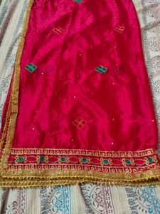 Pink & Gold Embellished Dupatta
