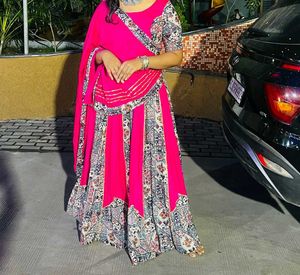 Pink Ethnic lehenga set