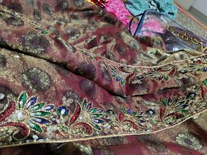 Shimmer Chocolate Saree