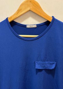 Korean Blue Pocket Tank Top