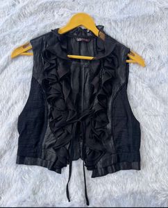 Coquette Black Tie Top