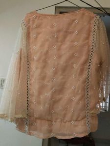 Peach Lace Top