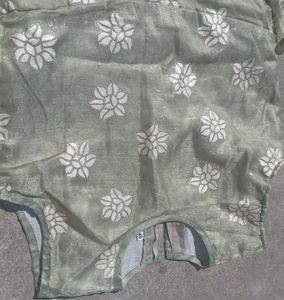 Organza Printed Tinsel  Frock
