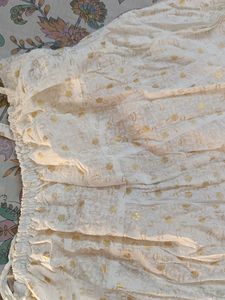 Off White And Golden Skirt