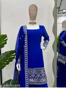Elegant Blue Gharara Suit