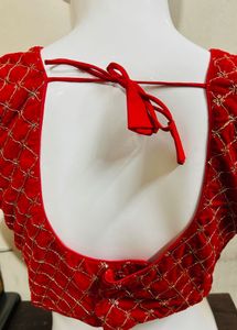 Red Embroidered Blouse