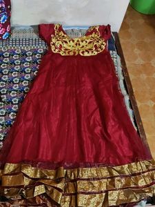 Golden Maroon Gown