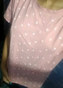 Pink Graphic Print T-shirt