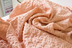 Peach Textured Crop Top