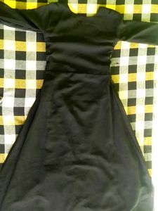 Elegant Black Sheer Sleeve Maxi Dress